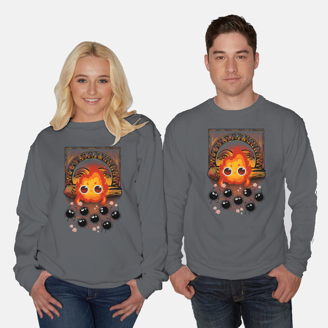 Angry Little Demon-Unisex-Crew Neck-Sweatshirt-ricolaa