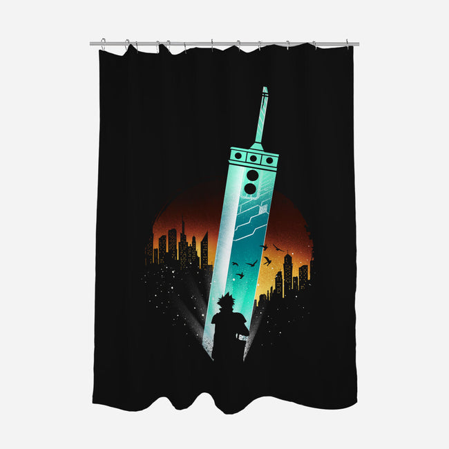 Buster Sword-None-Polyester-Shower Curtain-dandingeroz