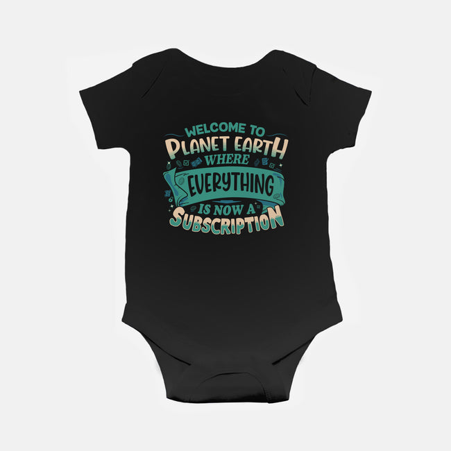 Everything Is A Subscription-Baby-Basic-Onesie-rocketman_art