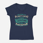 Everything Is A Subscription-Womens-V-Neck-Tee-rocketman_art