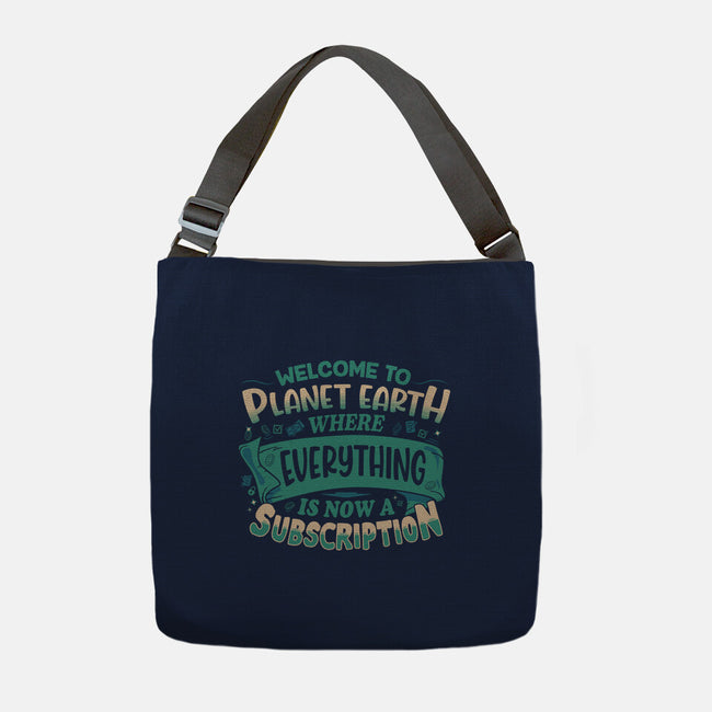 Everything Is A Subscription-None-Adjustable Tote-Bag-rocketman_art