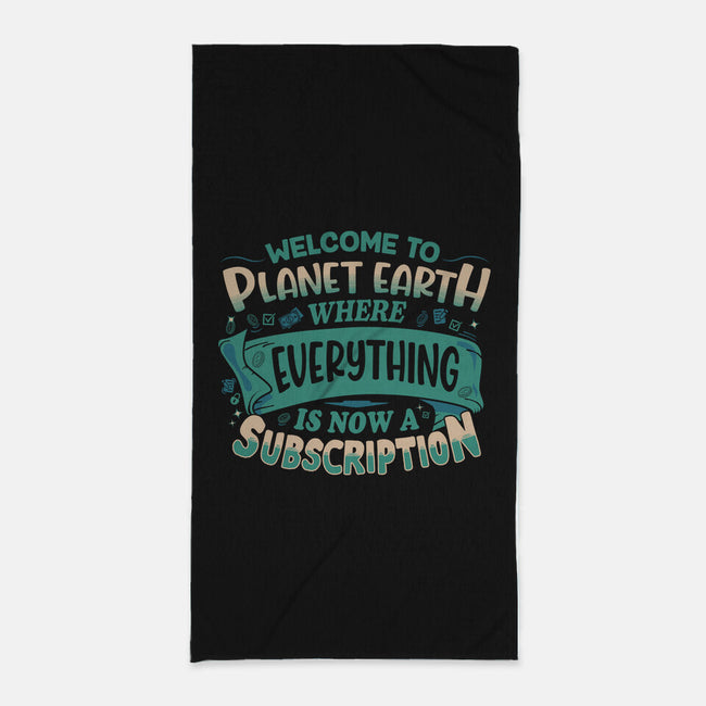 Everything Is A Subscription-None-Beach-Towel-rocketman_art