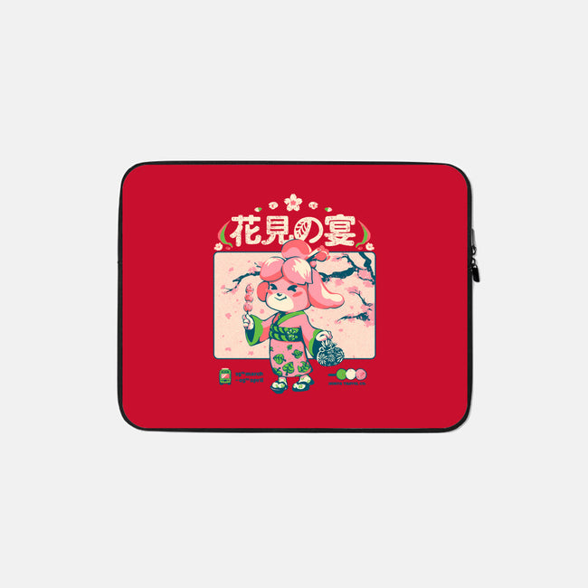 Crossing Hanami-None-Zippered-Laptop Sleeve-Estudio Horta