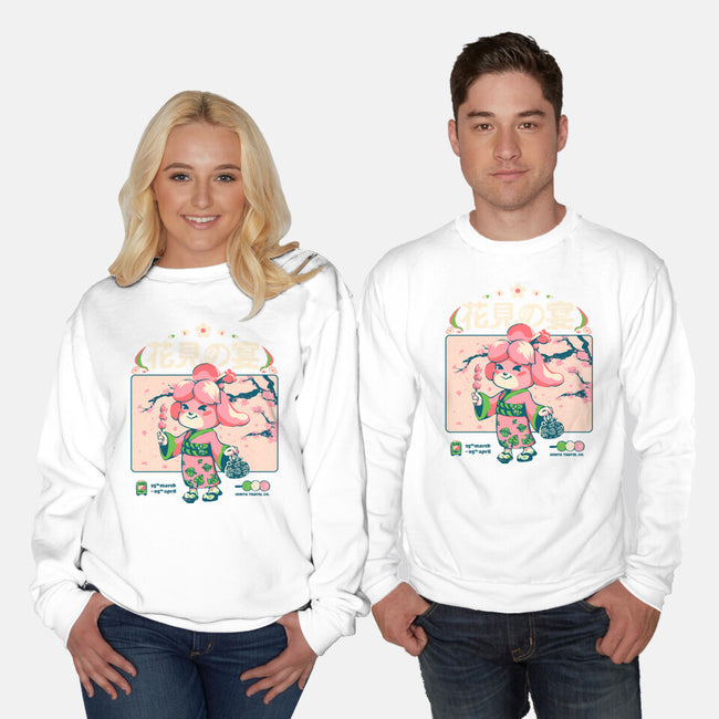 Crossing Hanami-Unisex-Crew Neck-Sweatshirt-Estudio Horta