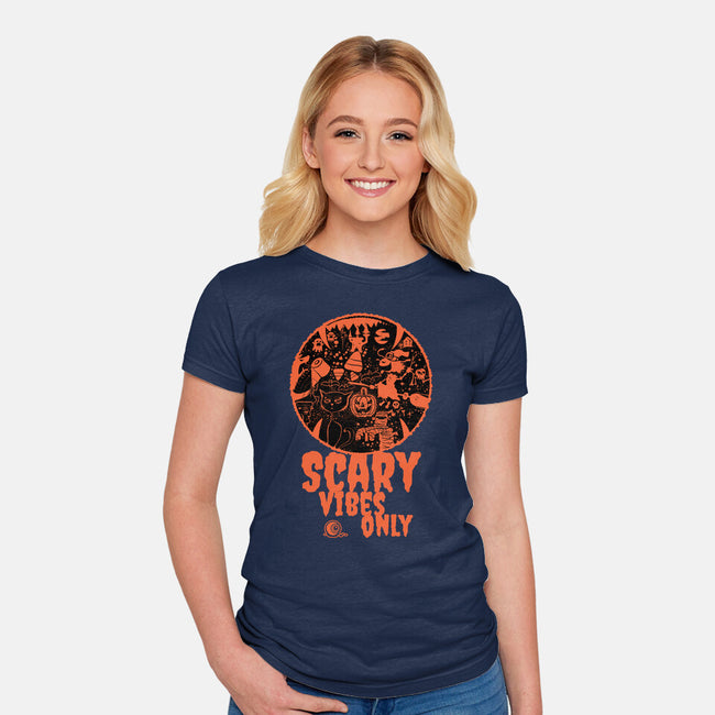 Scary Vibes Only-Womens-Fitted-Tee-imisko