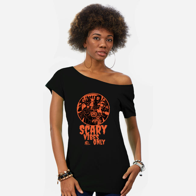 Scary Vibes Only-Womens-Off Shoulder-Tee-imisko