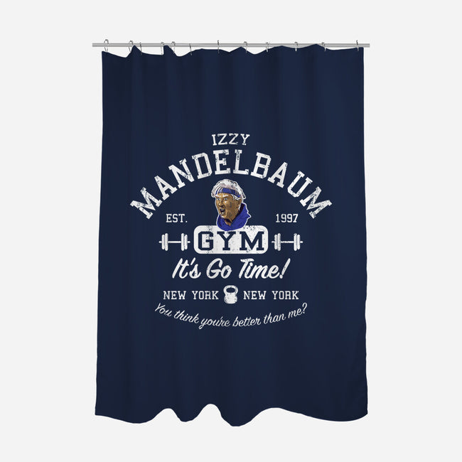 Izzy Mandelbaum Gym-None-Polyester-Shower Curtain-AlemaArt