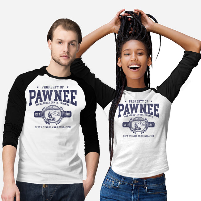 Property Of Pawnee-Unisex-Baseball-Tee-ACraigL