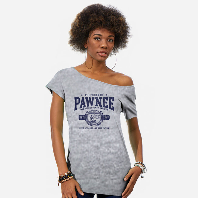 Property Of Pawnee-Womens-Off Shoulder-Tee-ACraigL