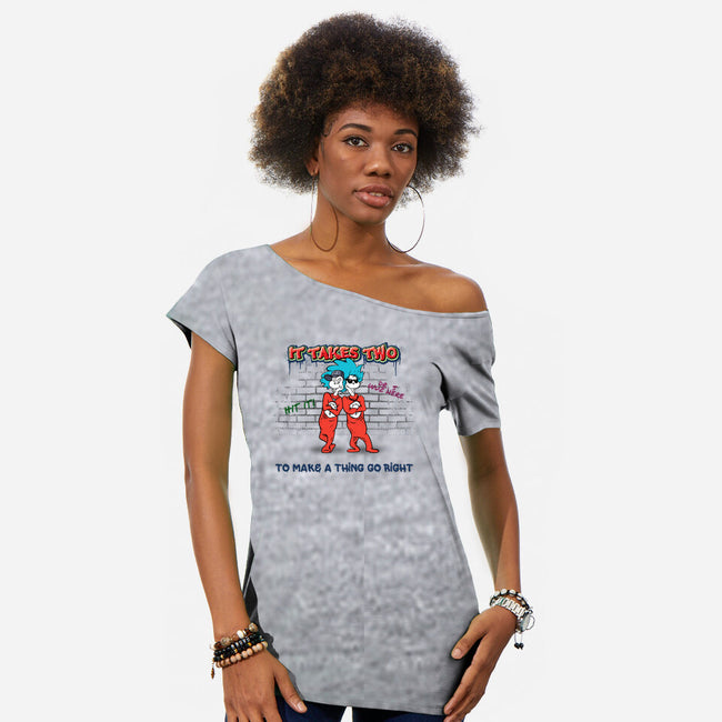 It Takes Two Things-Womens-Off Shoulder-Tee-ACraigL