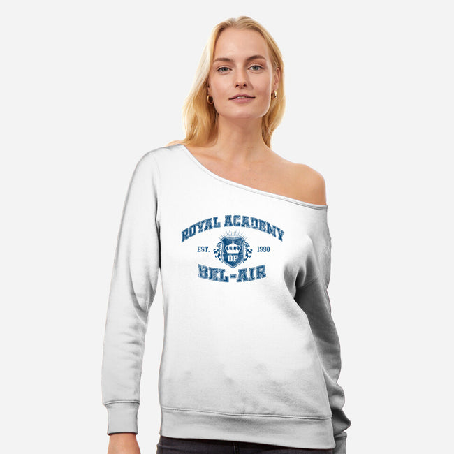 Bel-Air Royal Academy-Womens-Off Shoulder-Sweatshirt-ACraigL