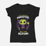 Better To Be A Monster-Womens-V-Neck-Tee-Vallina84