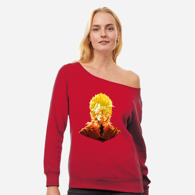 The Monkey King-Womens-Off Shoulder-Sweatshirt-hypertwenty