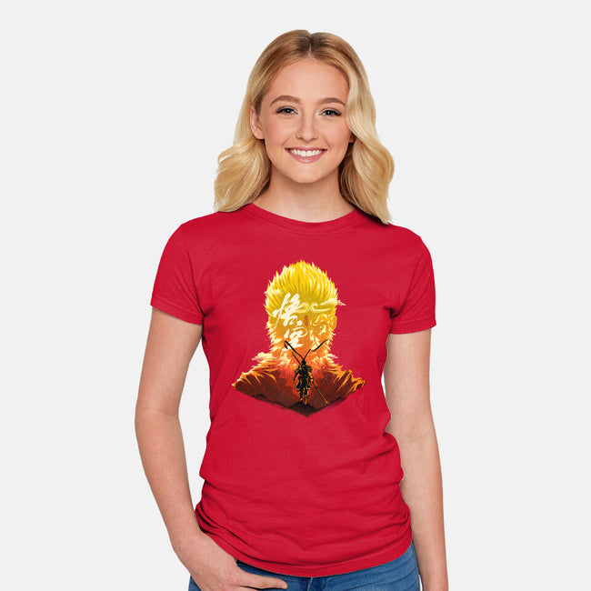 The Monkey King-Womens-Fitted-Tee-hypertwenty