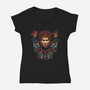 The Legend Of The Monkey King-Womens-V-Neck-Tee-glitchygorilla