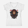 The Legend Of The Monkey King-Womens-V-Neck-Tee-glitchygorilla