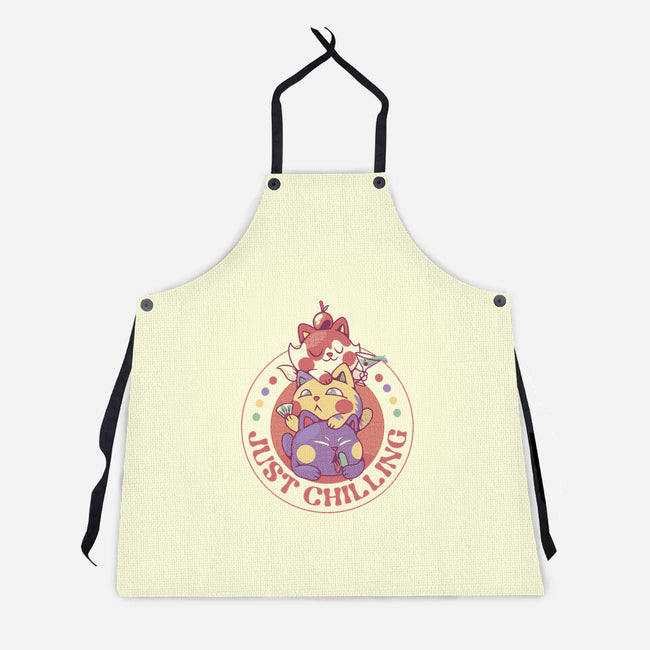 Kitten Cat Ice Cream-Unisex-Kitchen-Apron-tobefonseca