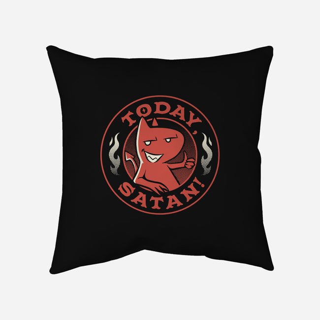 Today Satan-None-Non-Removable Cover w Insert-Throw Pillow-tobefonseca