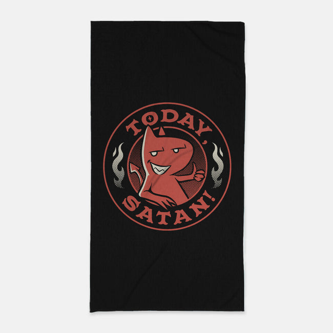 Today Satan-None-Beach-Towel-tobefonseca