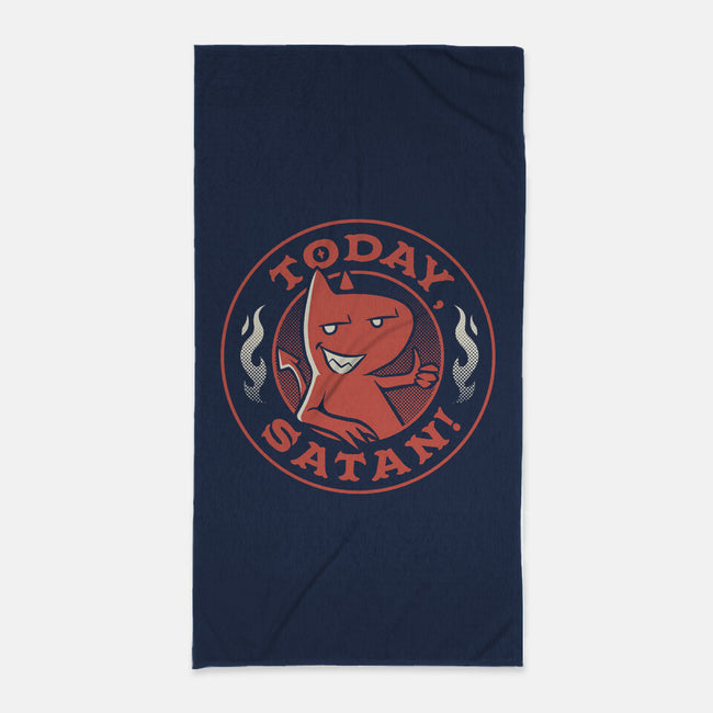 Today Satan-None-Beach-Towel-tobefonseca