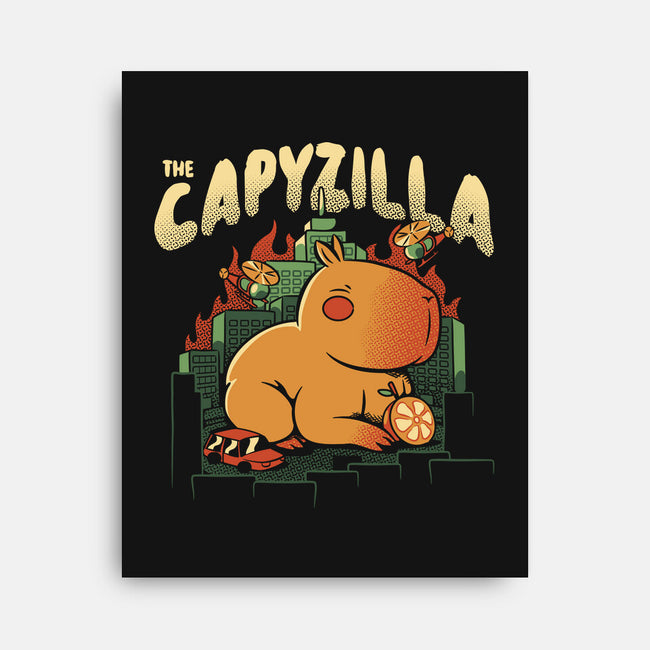 Capyzilla Kawaii Monster-None-Stretched-Canvas-tobefonseca