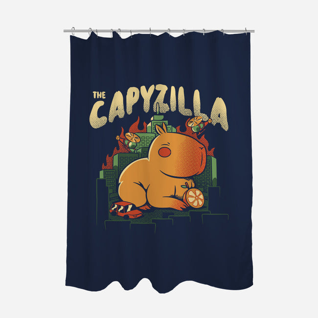 Capyzilla Kawaii Monster-None-Polyester-Shower Curtain-tobefonseca