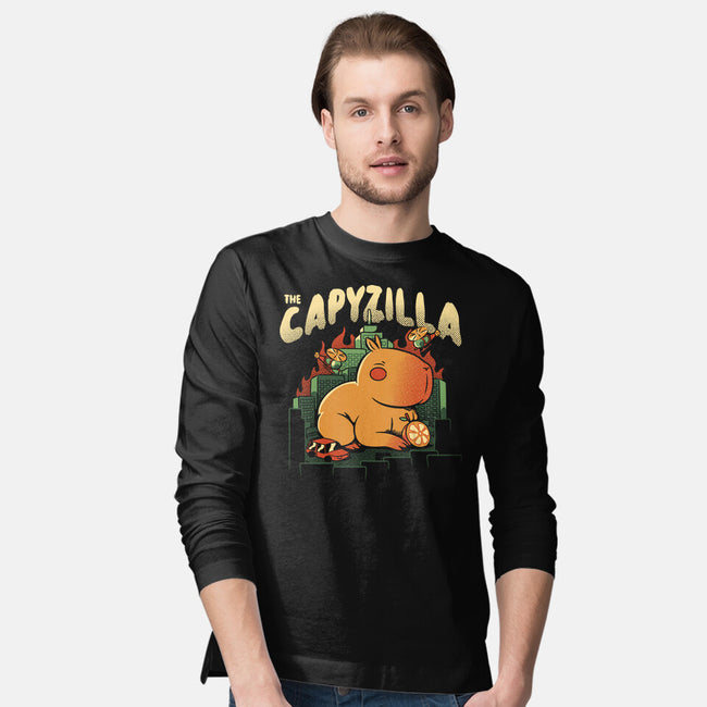 Capyzilla Kawaii Monster-Mens-Long Sleeved-Tee-tobefonseca