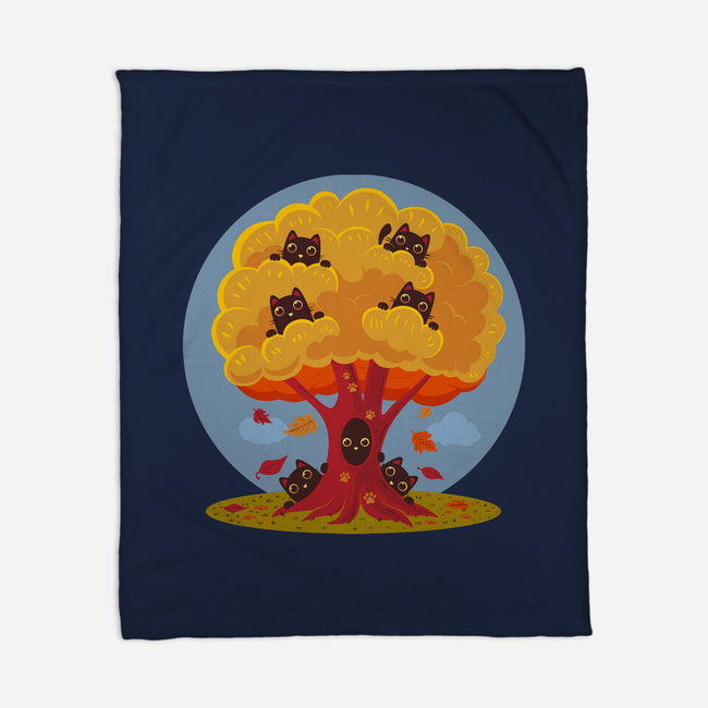 Kitty Tree-None-Fleece-Blanket-erion_designs