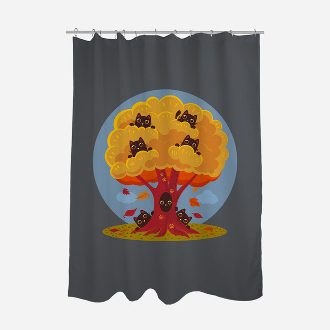 Kitty Tree-None-Polyester-Shower Curtain-erion_designs