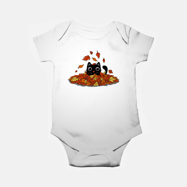 Kitty Leaves-Baby-Basic-Onesie-erion_designs