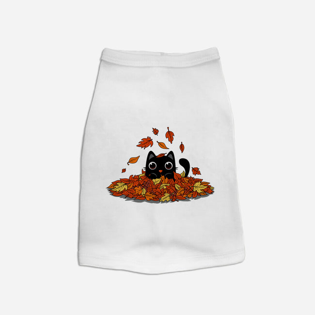 Kitty Leaves-Dog-Basic-Pet Tank-erion_designs