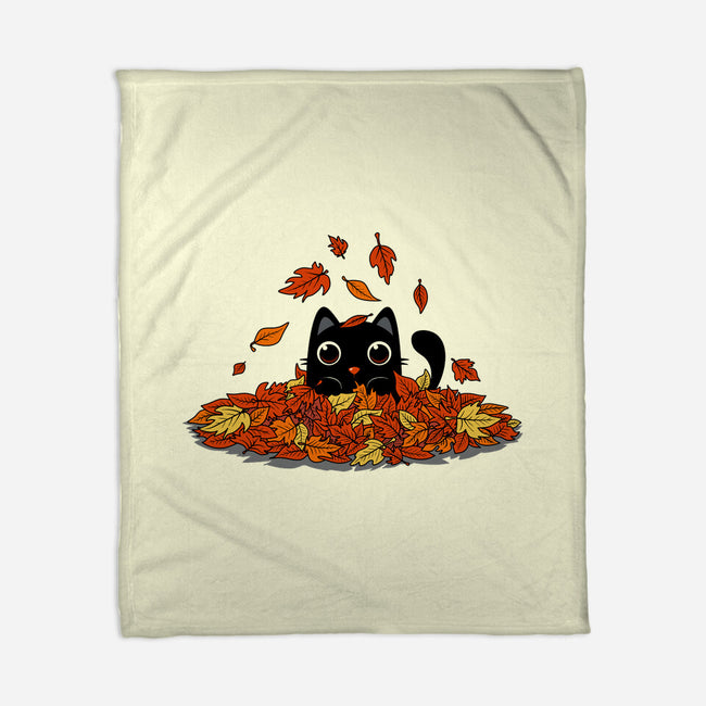 Kitty Leaves-None-Fleece-Blanket-erion_designs