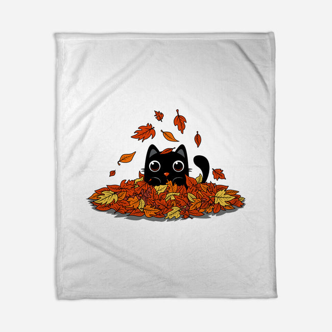 Kitty Leaves-None-Fleece-Blanket-erion_designs