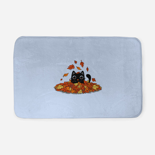 Kitty Leaves-None-Memory Foam-Bath Mat-erion_designs