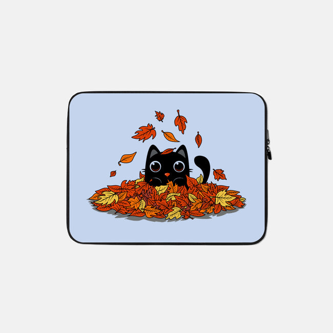 Kitty Leaves-None-Zippered-Laptop Sleeve-erion_designs