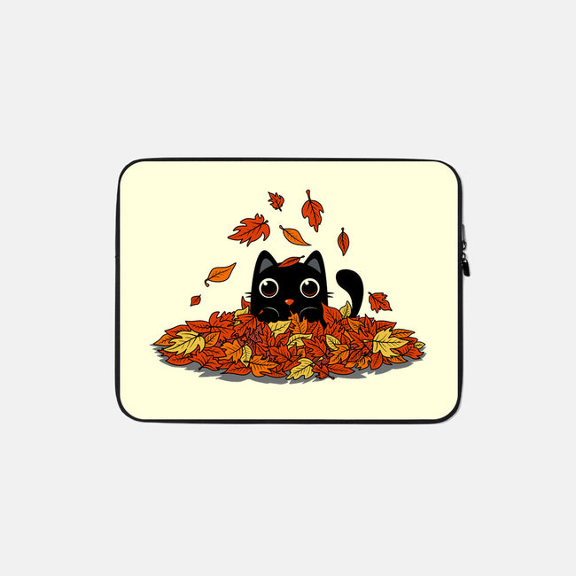 Kitty Leaves-None-Zippered-Laptop Sleeve-erion_designs