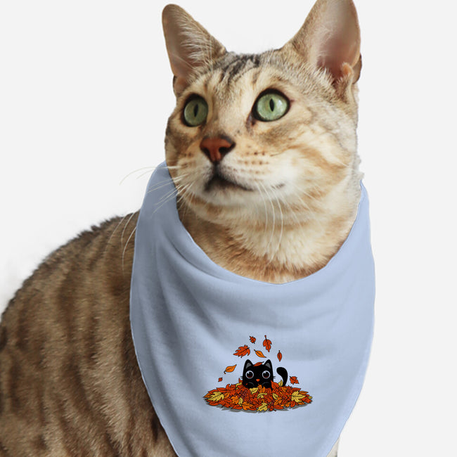 Kitty Leaves-Cat-Bandana-Pet Collar-erion_designs