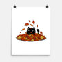 Kitty Leaves-None-Matte-Poster-erion_designs