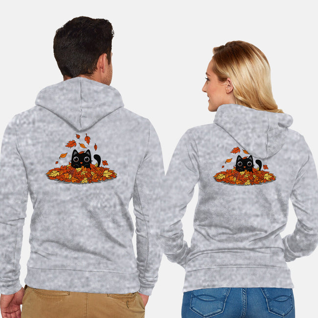 Kitty Leaves-Unisex-Zip-Up-Sweatshirt-erion_designs