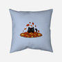 Kitty Leaves-None-Removable Cover-Throw Pillow-erion_designs