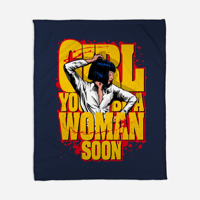 Pulp Girl-None-Fleece-Blanket-CappO