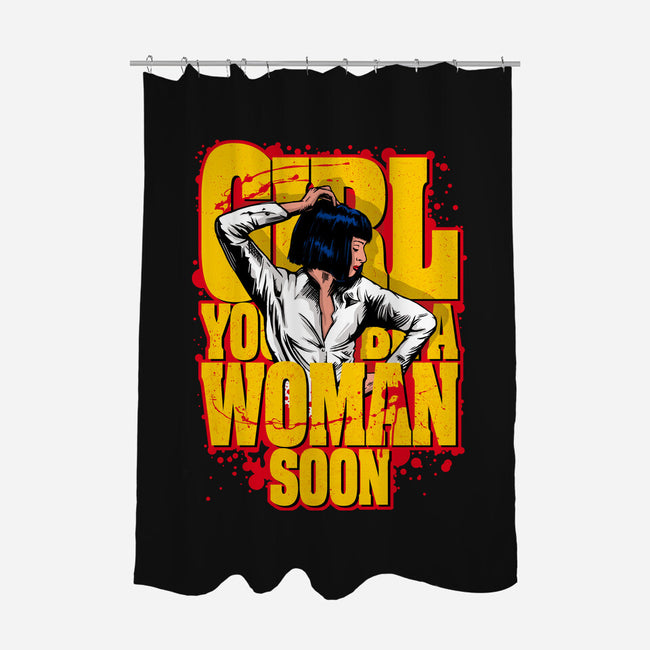 Pulp Girl-None-Polyester-Shower Curtain-CappO