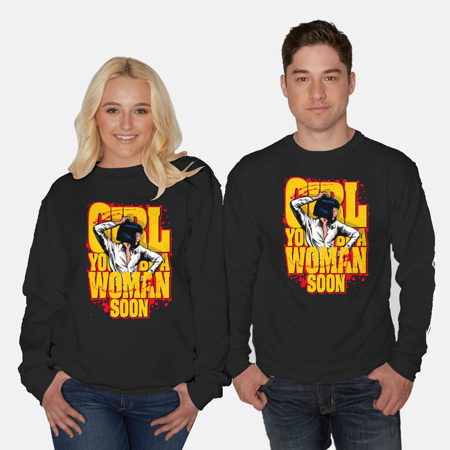 Pulp Girl-Unisex-Crew Neck-Sweatshirt-CappO