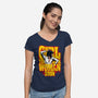 Pulp Girl-Womens-V-Neck-Tee-CappO