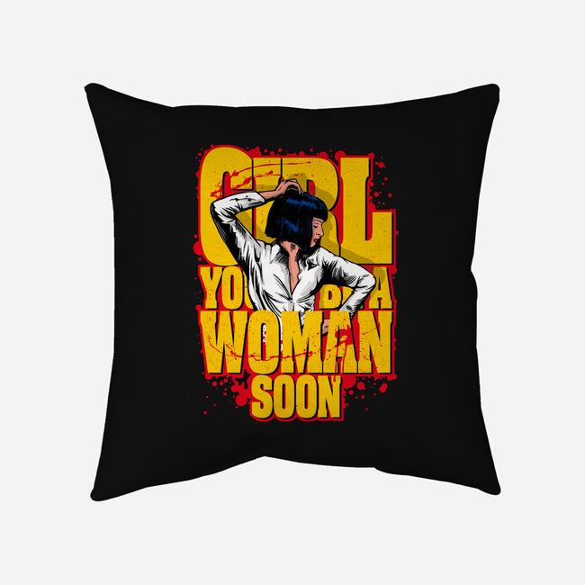 Pulp Girl-None-Non-Removable Cover w Insert-Throw Pillow-CappO