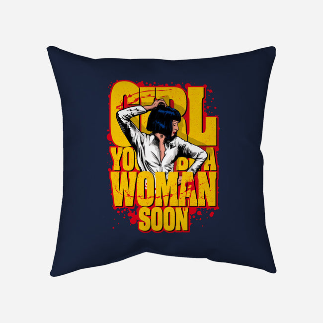 Pulp Girl-None-Non-Removable Cover w Insert-Throw Pillow-CappO