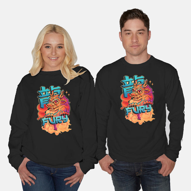 Dragon Fury-Unisex-Crew Neck-Sweatshirt-ricolaa