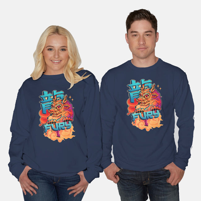 Dragon Fury-Unisex-Crew Neck-Sweatshirt-ricolaa