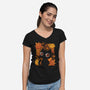 Autumn Lights-Womens-V-Neck-Tee-ricolaa