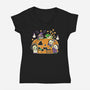 Halloween Is Coming-Womens-V-Neck-Tee-naomori